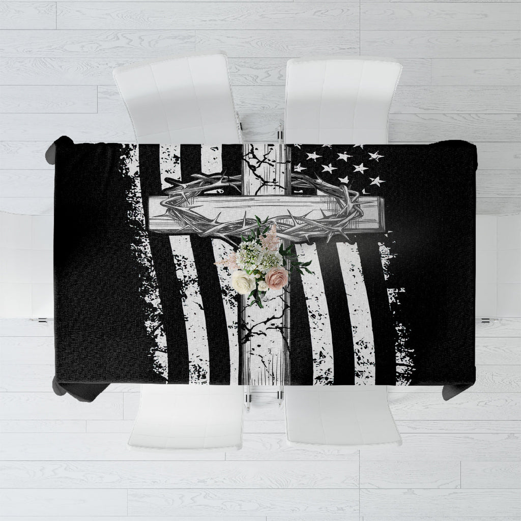 American Jeep Tablecloth One Nation Under God DT01 - The Mazicc - S - 90 x 90 cm - Black
