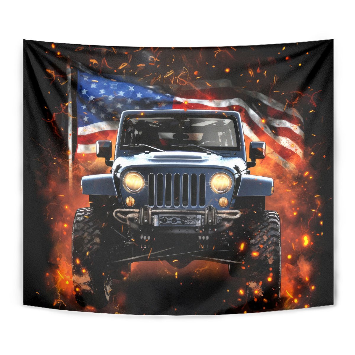 American Jeep Tapestry I'm The Black Jeep Of The Family DT01 - The Mazicc - XS - 60 x 138 cm - Black