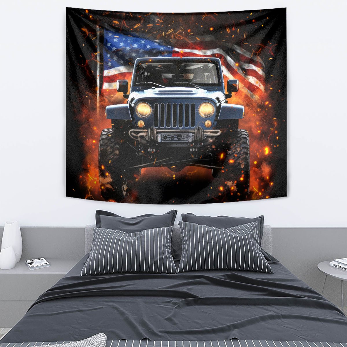 American Jeep Tapestry I'm The Black Jeep Of The Family DT01 - The Mazicc - XS - 60 x 138 cm - Black