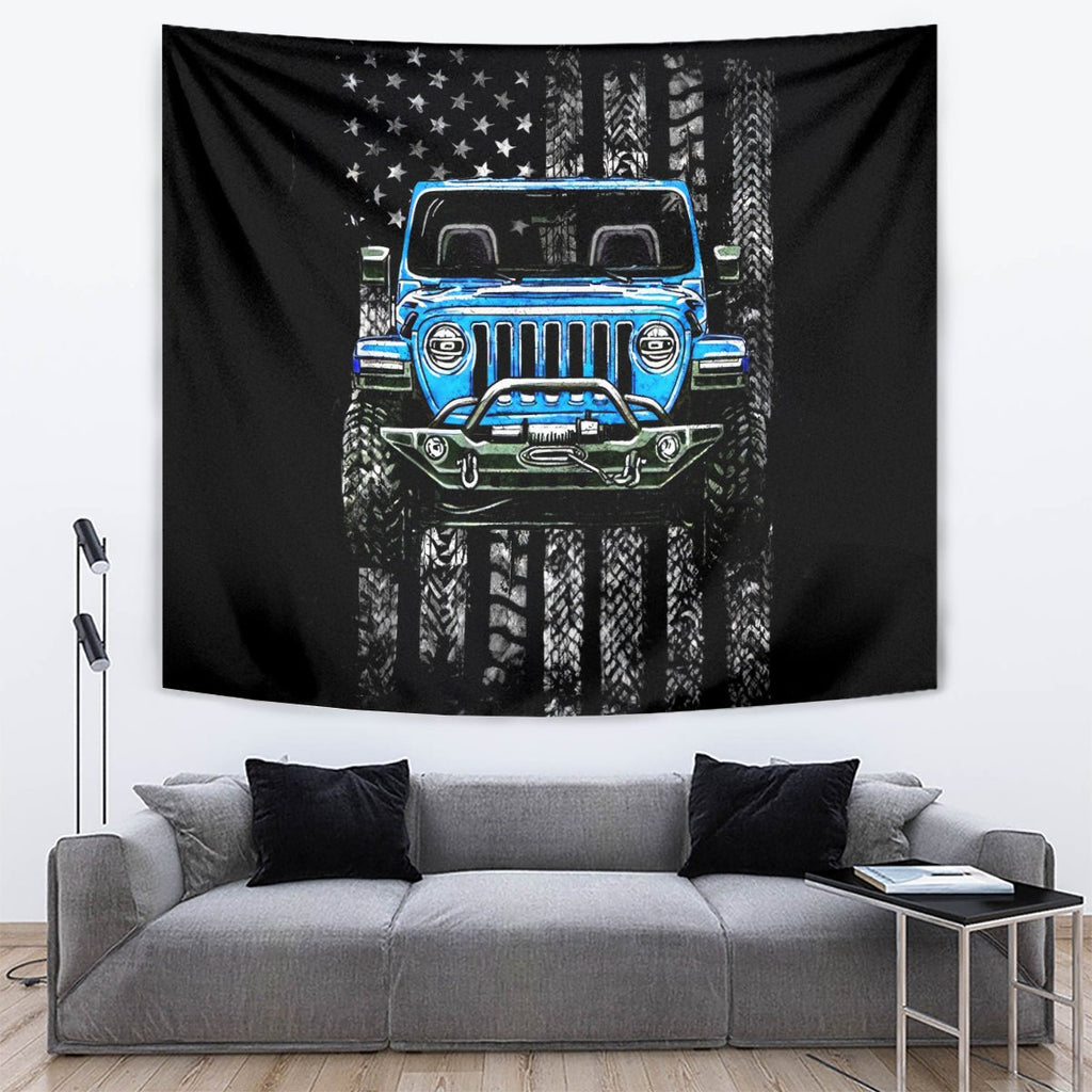 American Jeep Tapestry Once Upon A Time I Was An Asshole JKD I Still Am DT01 - The Mazicc - XS - 60 x 138 cm - Black