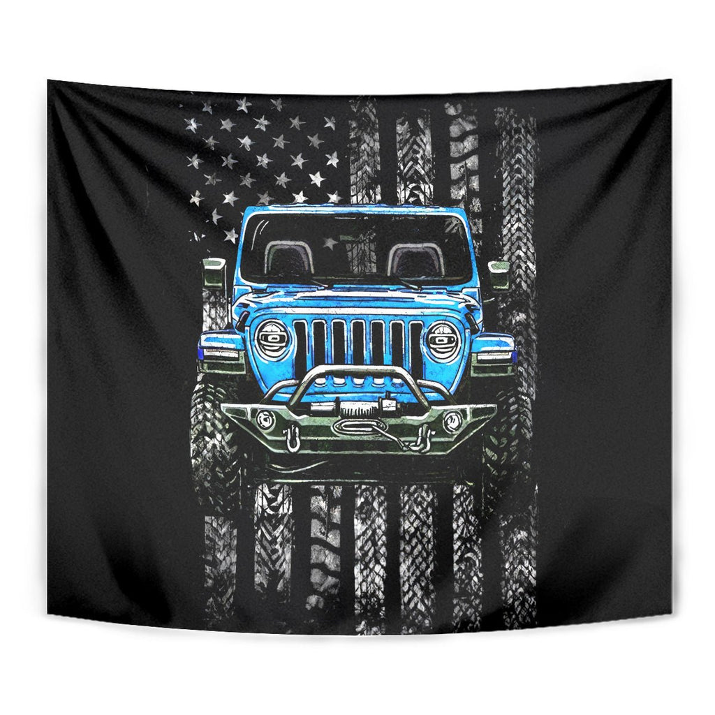 American Jeep Tapestry Once Upon A Time I Was An Asshole JKD I Still Am DT01 - The Mazicc - XS - 60 x 138 cm - Black