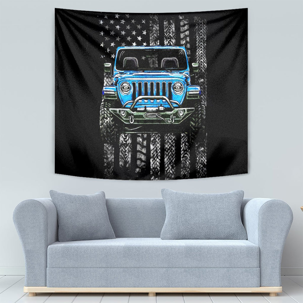 American Jeep Tapestry Once Upon A Time I Was An Asshole JKD I Still Am DT01 - The Mazicc - XS - 60 x 138 cm - Black
