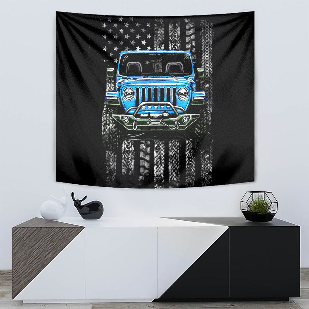 American Jeep Tapestry Once Upon A Time I Was An Asshole JKD I Still Am DT01 - The Mazicc - XS - 60 x 138 cm - Black