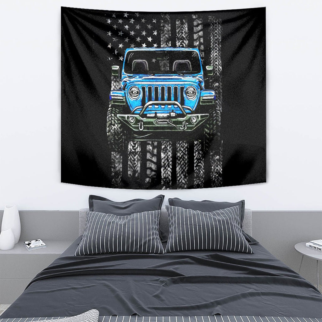 American Jeep Tapestry Once Upon A Time I Was An Asshole JKD I Still Am DT01 - The Mazicc - XS - 60 x 138 cm - Black
