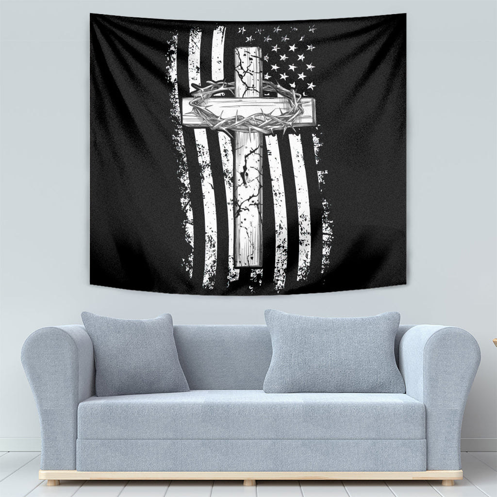 American Jeep Tapestry One Nation Under God DT01 - The Mazicc - XS - 60 x 138 cm - Black
