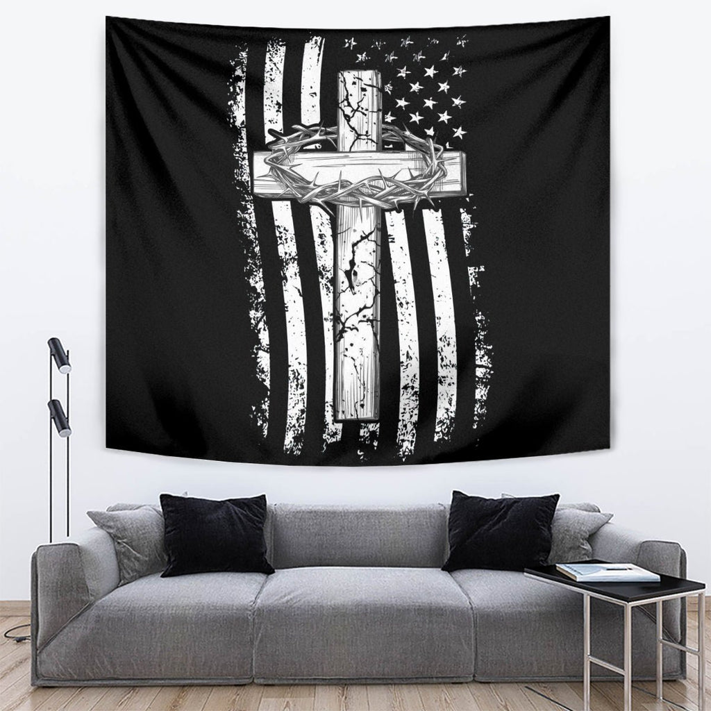 American Jeep Tapestry One Nation Under God DT01 - The Mazicc - XS - 60 x 138 cm - Black