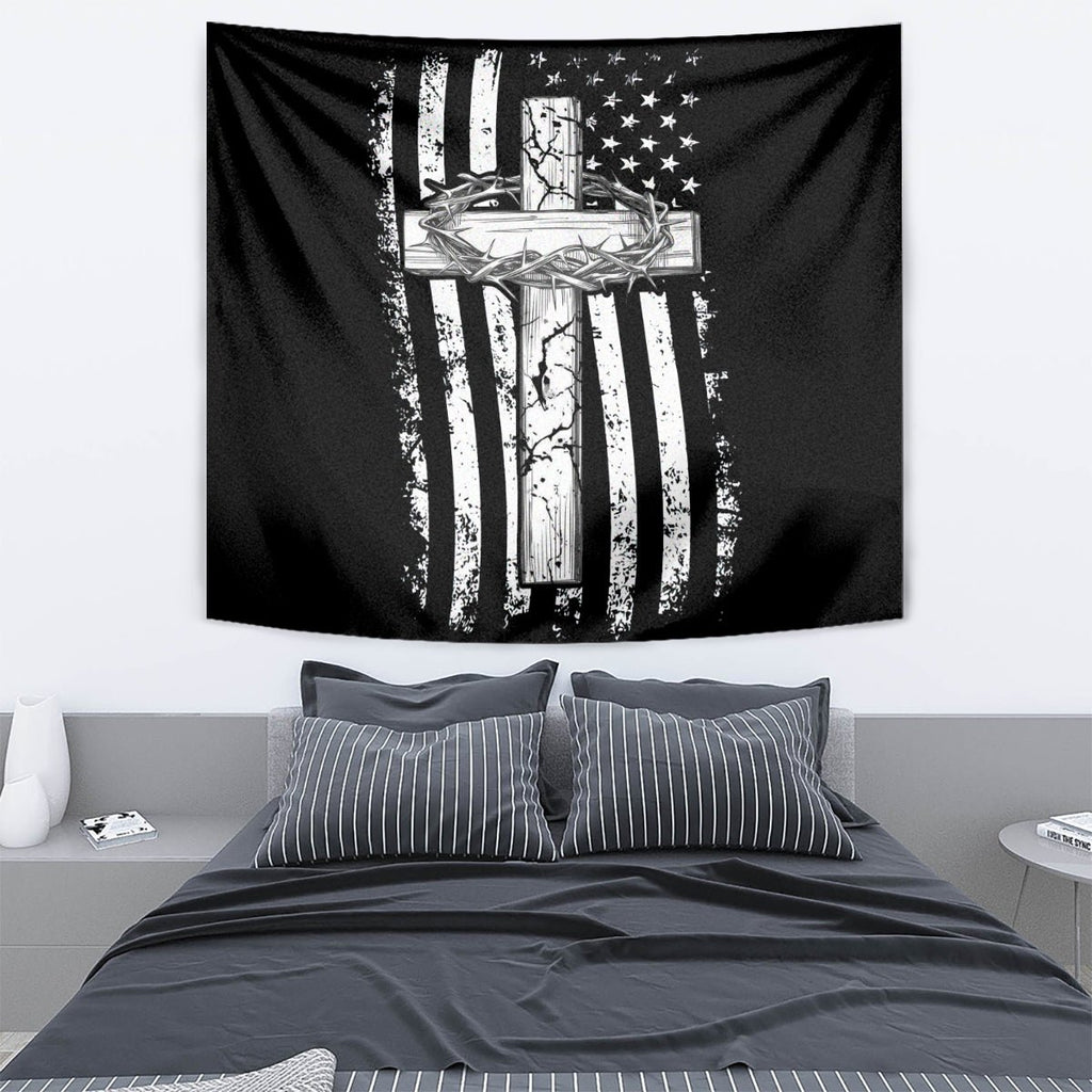 American Jeep Tapestry One Nation Under God DT01 - The Mazicc - XS - 60 x 138 cm - Black