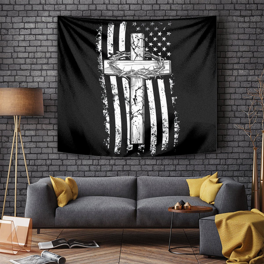 American Jeep Tapestry One Nation Under God DT01 - The Mazicc - XS - 60 x 138 cm - Black
