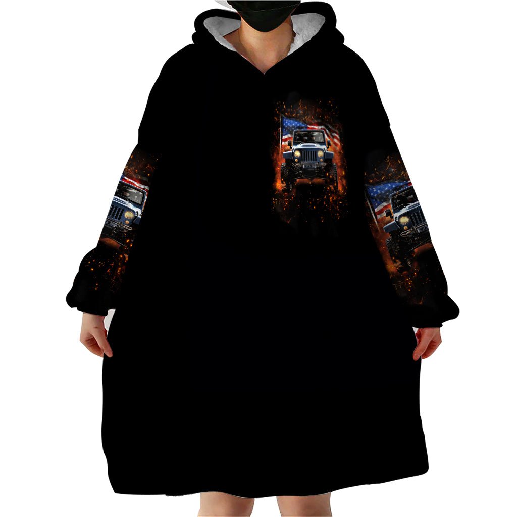 American Jeep Wearable Blanket Hoodie I'm The Black Jeep Of The Family DT01 - The Mazicc - Adult - One Size - Black