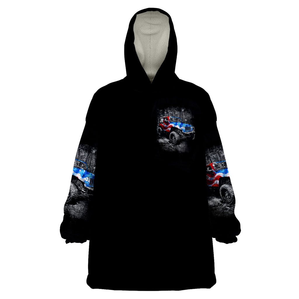 American Jeep Wearable Blanket Hoodie Jeep Girls Like It Dirty DT01 - The Mazicc - Adult - One Size - Black