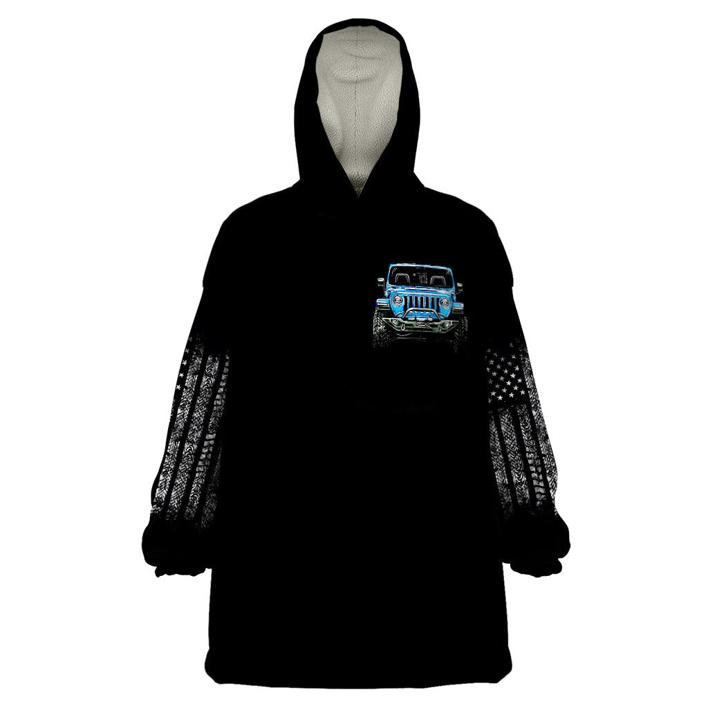 American Jeep Wearable Blanket Hoodie Once Upon A Time I Was An Asshole JKD I Still Am DT01 - The Mazicc - Adult - One Size - Black