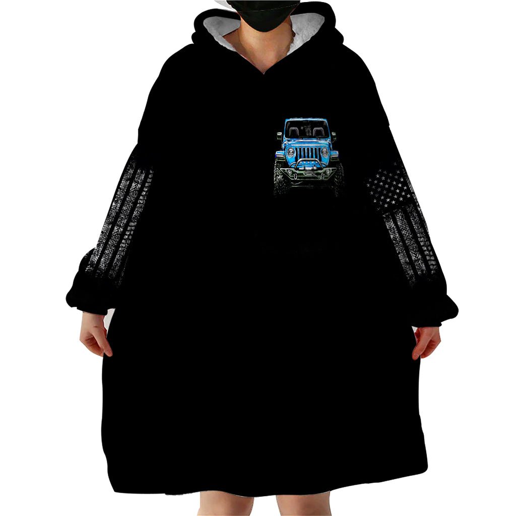 American Jeep Wearable Blanket Hoodie Once Upon A Time I Was An Asshole JKD I Still Am DT01 - The Mazicc - Adult - One Size - Black