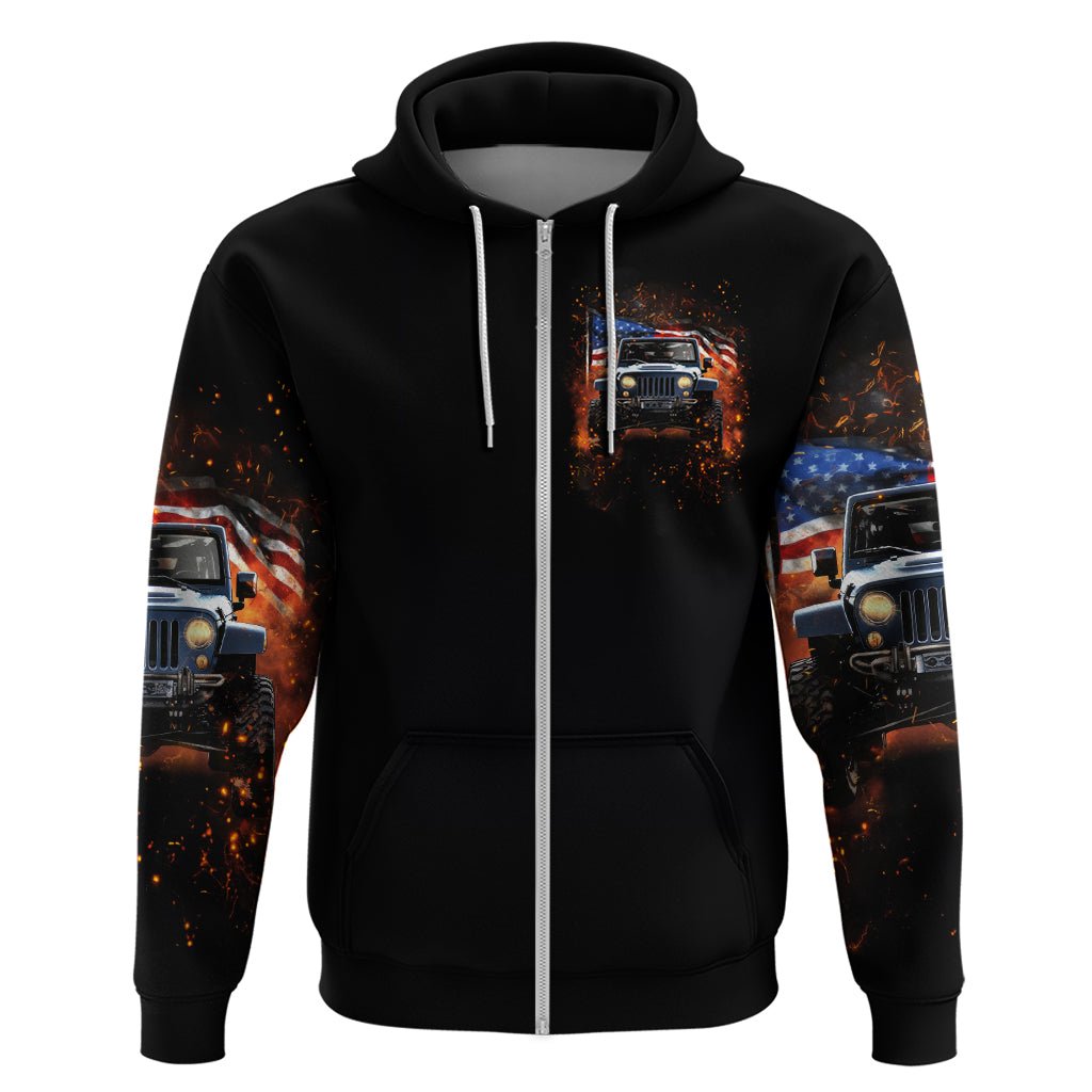 American Jeep Zip Hoodie I'm The Black Jeep Of The Family DT01 - The Mazicc - Zip Hoodie - S - Black
