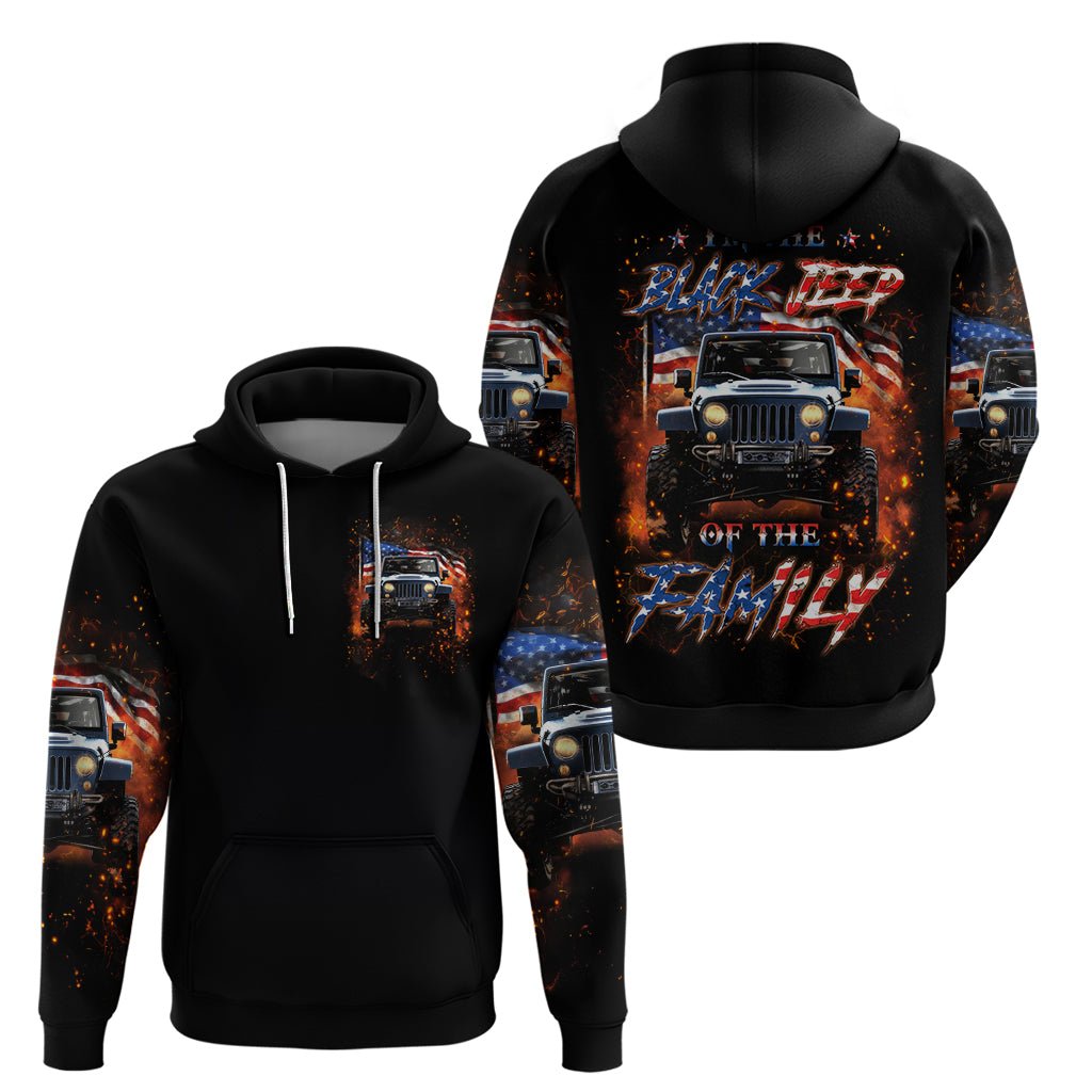 American Jeep Zip Hoodie I'm The Black Jeep Of The Family DT01 - The Mazicc - Pullover Hoodie - S - Black