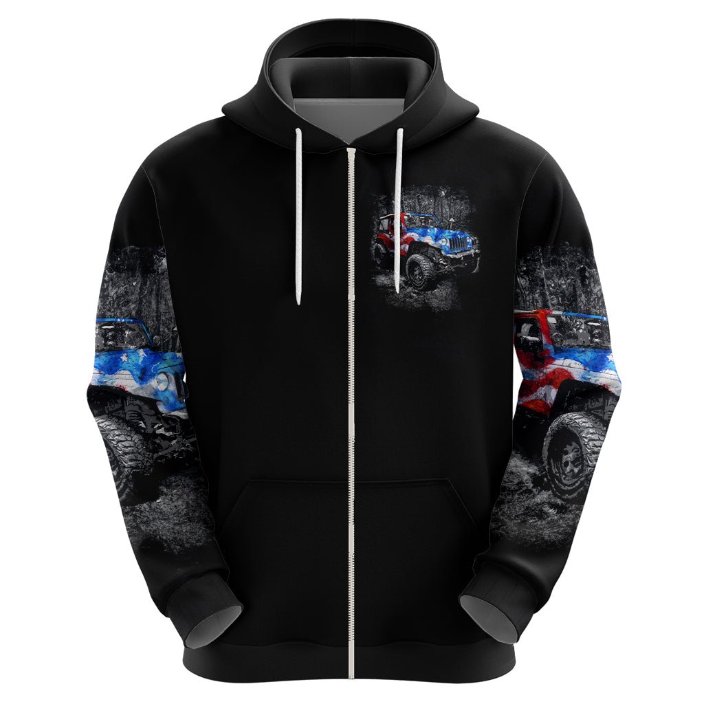 American Jeep Zip Hoodie Jeep Girls Like It Dirty DT01 - The Mazicc - Zip Hoodie - S - Black