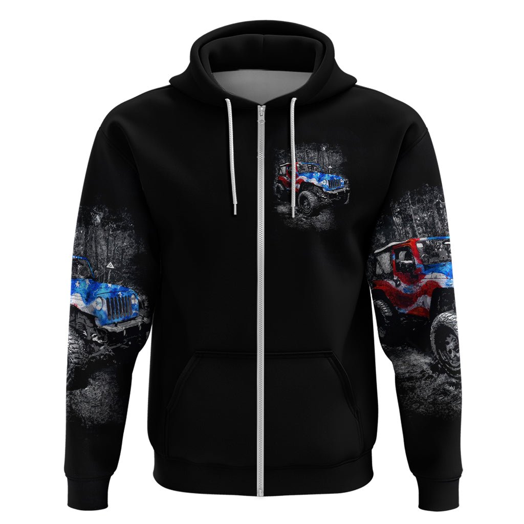American Jeep Zip Hoodie Jeep Girls Like It Dirty DT01 - The Mazicc - Zip Hoodie - S - Black