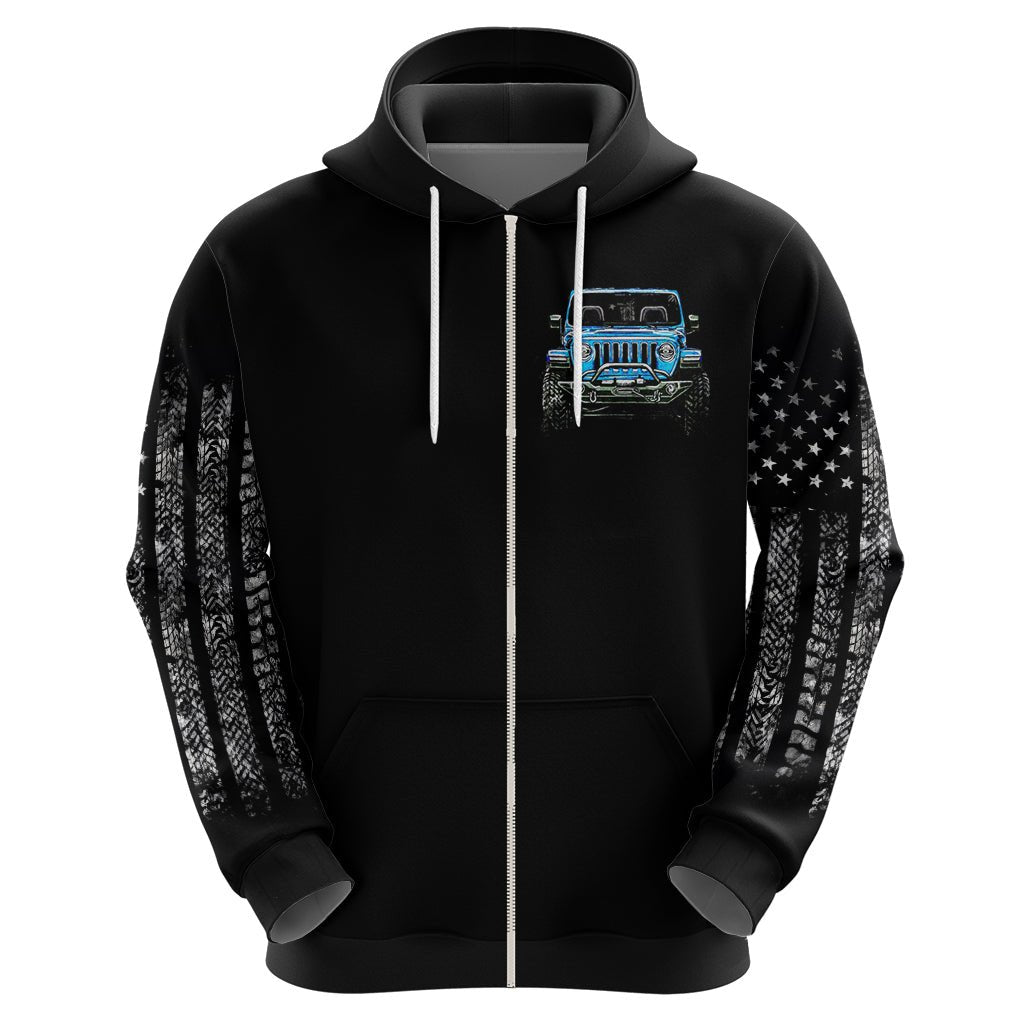 American Jeep Zip Hoodie Once Upon A Time I Was An Asshole JKD I Still Am DT01 - The Mazicc - Zip Hoodie - S - Black