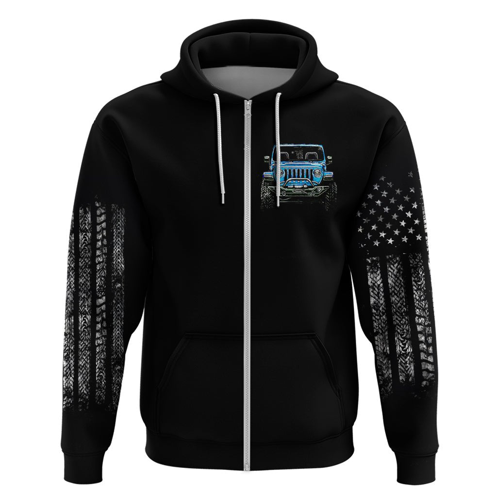 American Jeep Zip Hoodie Once Upon A Time I Was An Asshole JKD I Still Am DT01 - The Mazicc - Zip Hoodie - S - Black