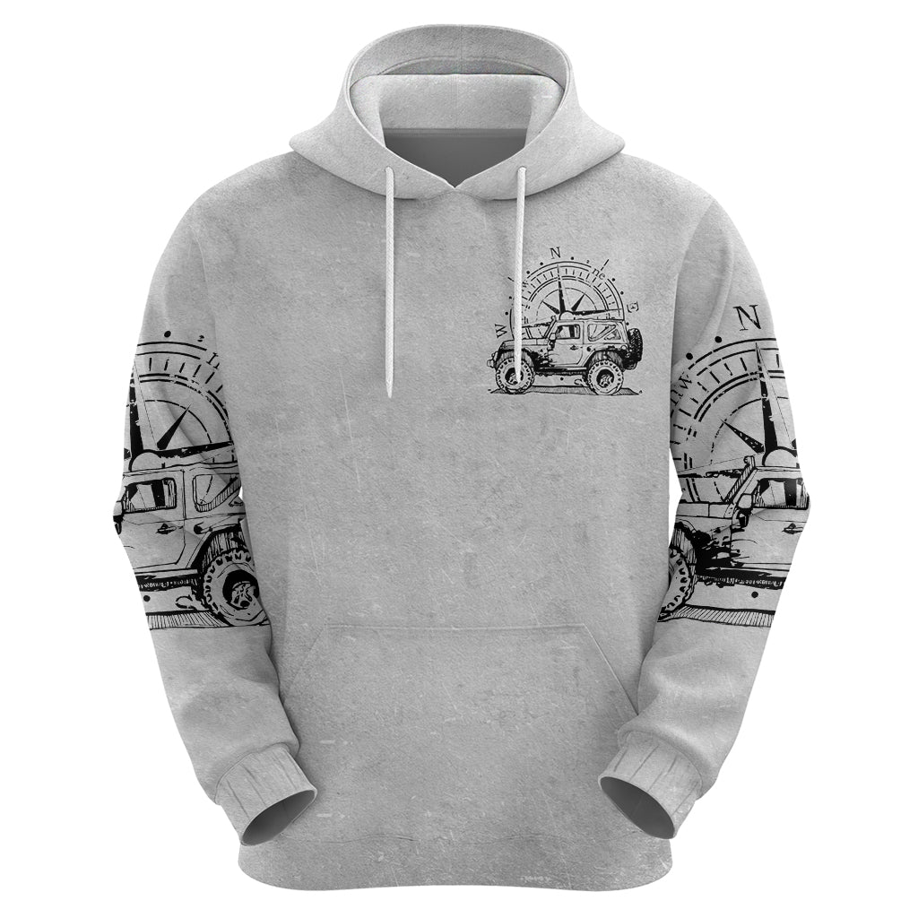 American Jeep Zip Hoodie Sketch Art Jeep Life DT01 - The Mazicc - Pullover Hoodie - S - Gray