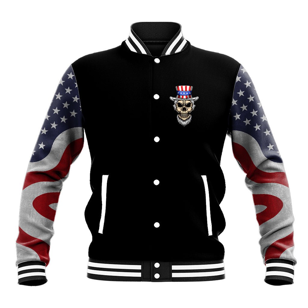 American Skull Baseball Jacket In Gun We Trust DT01 - The Mazicc - Unisex - S - Black