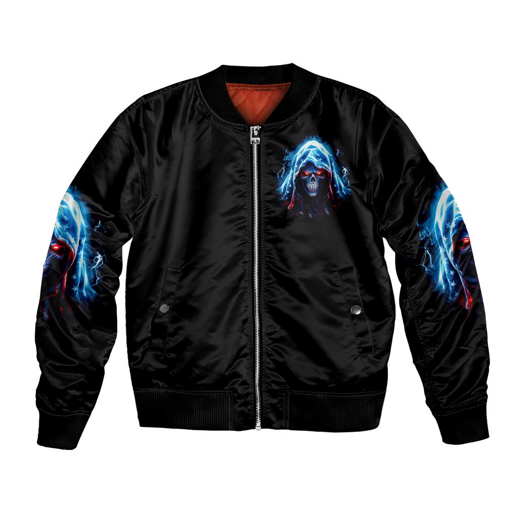 American Skull Bomber Jacket I Talk I Smile But Be Carefull When I Silent DT01 - The Mazicc - Unisex - S - Black