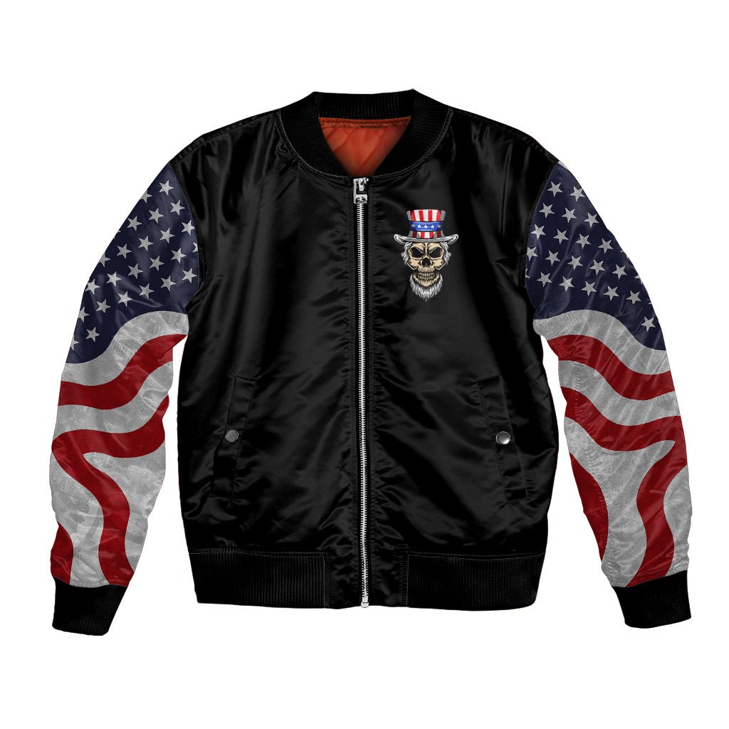 American Skull Bomber Jacket In Gun We Trust DT01 - The Mazicc - Unisex - S - Black