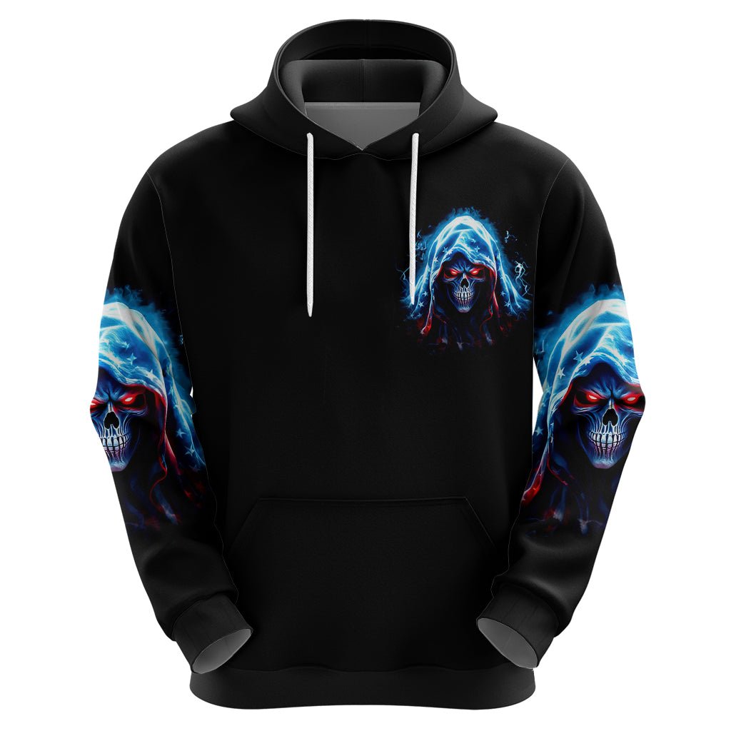 American Skull Hoodie I Talk I Smile But Be Carefull When I Silent DT01 - The Mazicc - Pullover Hoodie - S - Black