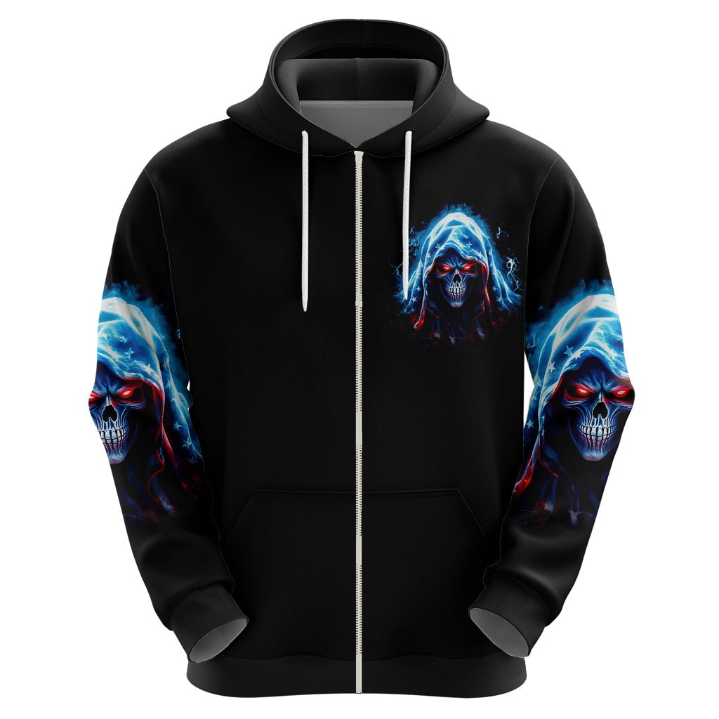 American Skull Hoodie I Talk I Smile But Be Carefull When I Silent DT01 - The Mazicc - Pullover Hoodie - S - Black