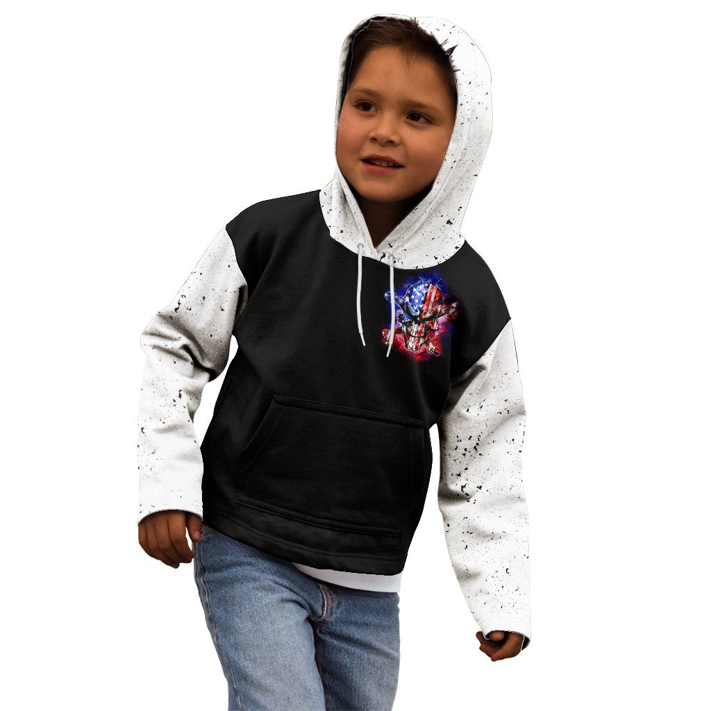 American Skull Kid Hoodie American Live It Love It Or Get The Hell Out DT01 - The Mazicc - Hoodie - Toddler 2T - Black