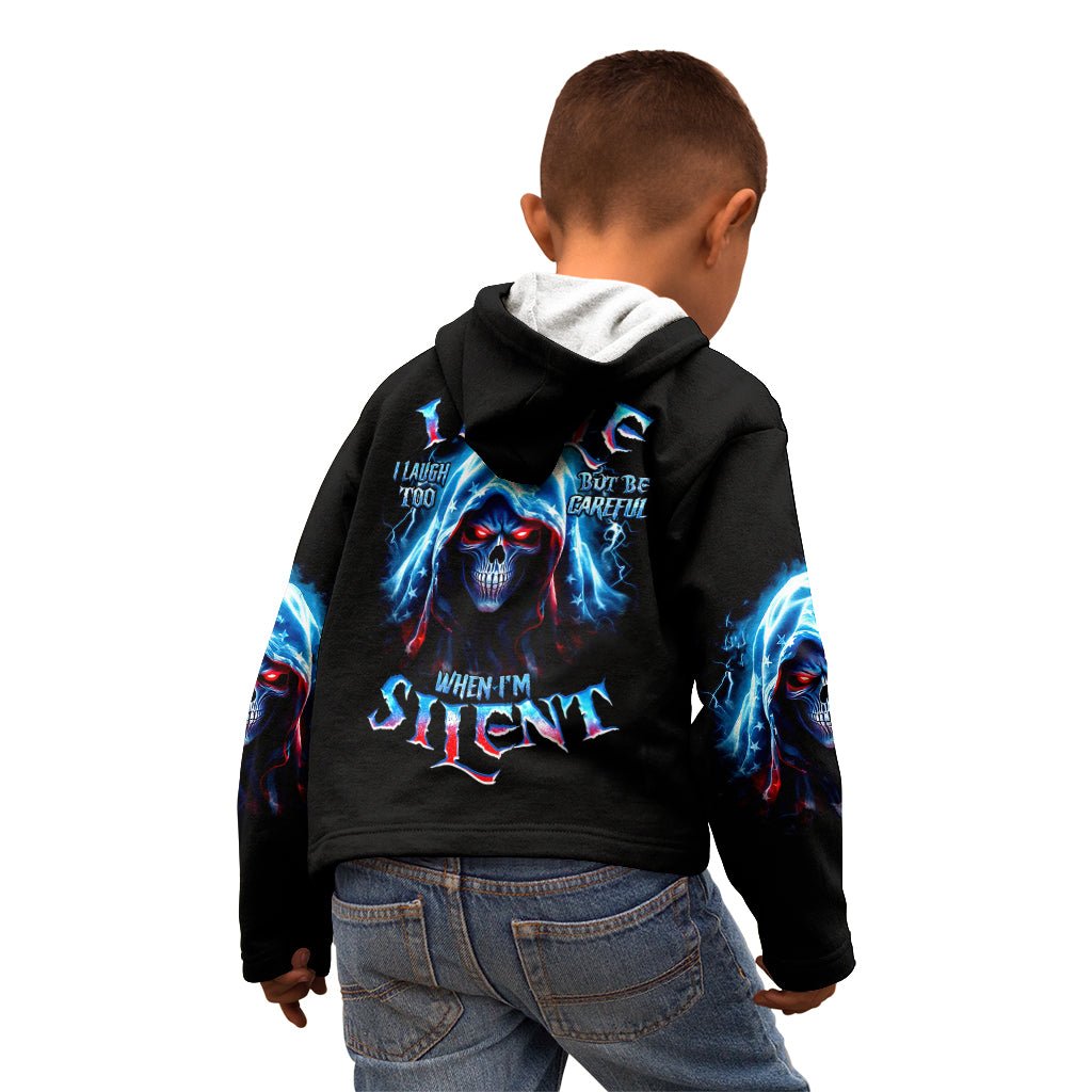 American Skull Kid Hoodie I Talk I Smile But Be Carefull When I Silent DT01 - The Mazicc - Hoodie - Toddler 2T - Black