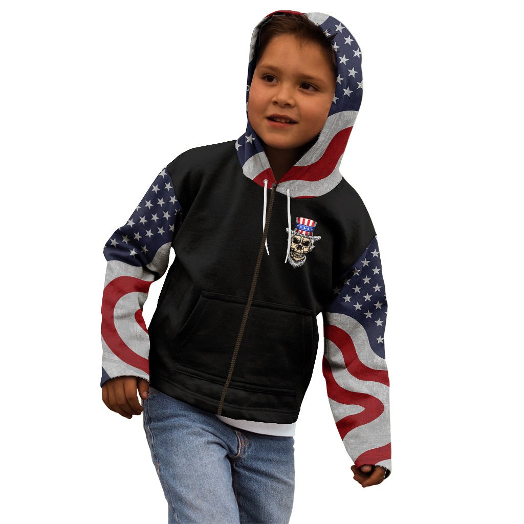 American Skull Kid Hoodie In Gun We Trust DT01 - The Mazicc - Hoodie - Toddler 2T - Black