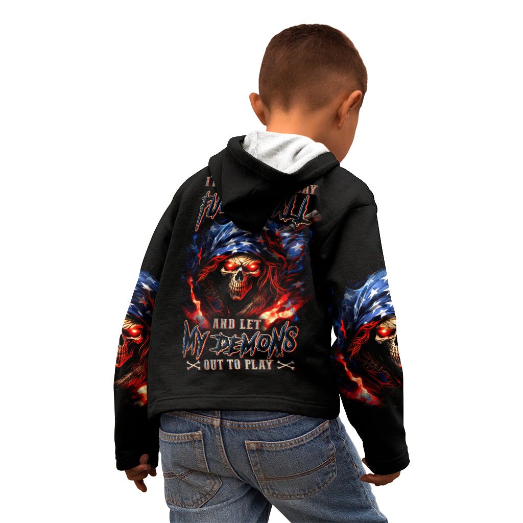 American Skull Kid Hoodie One Day I Gonna Fuck It All DT01 - The Mazicc - Zip Hoodie - Toddler 2T - Black