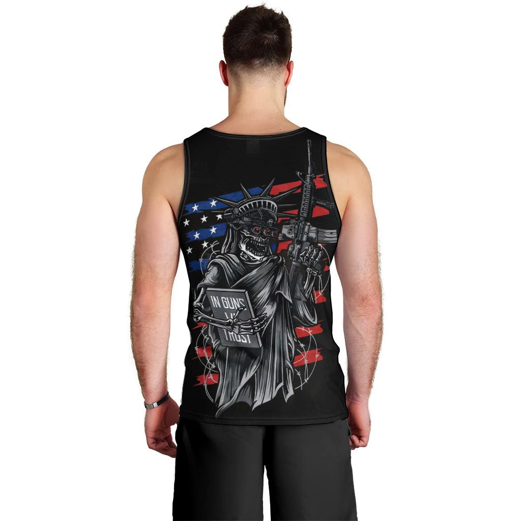 American Skull Men Tank Top In Gun We Trust DT01 - The Mazicc - XS - Black -