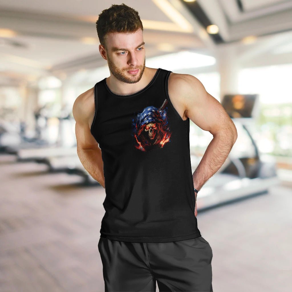 American Skull Men Tank Top One Day I Gonna Fuck It All DT01 - The Mazicc - XS - Black -