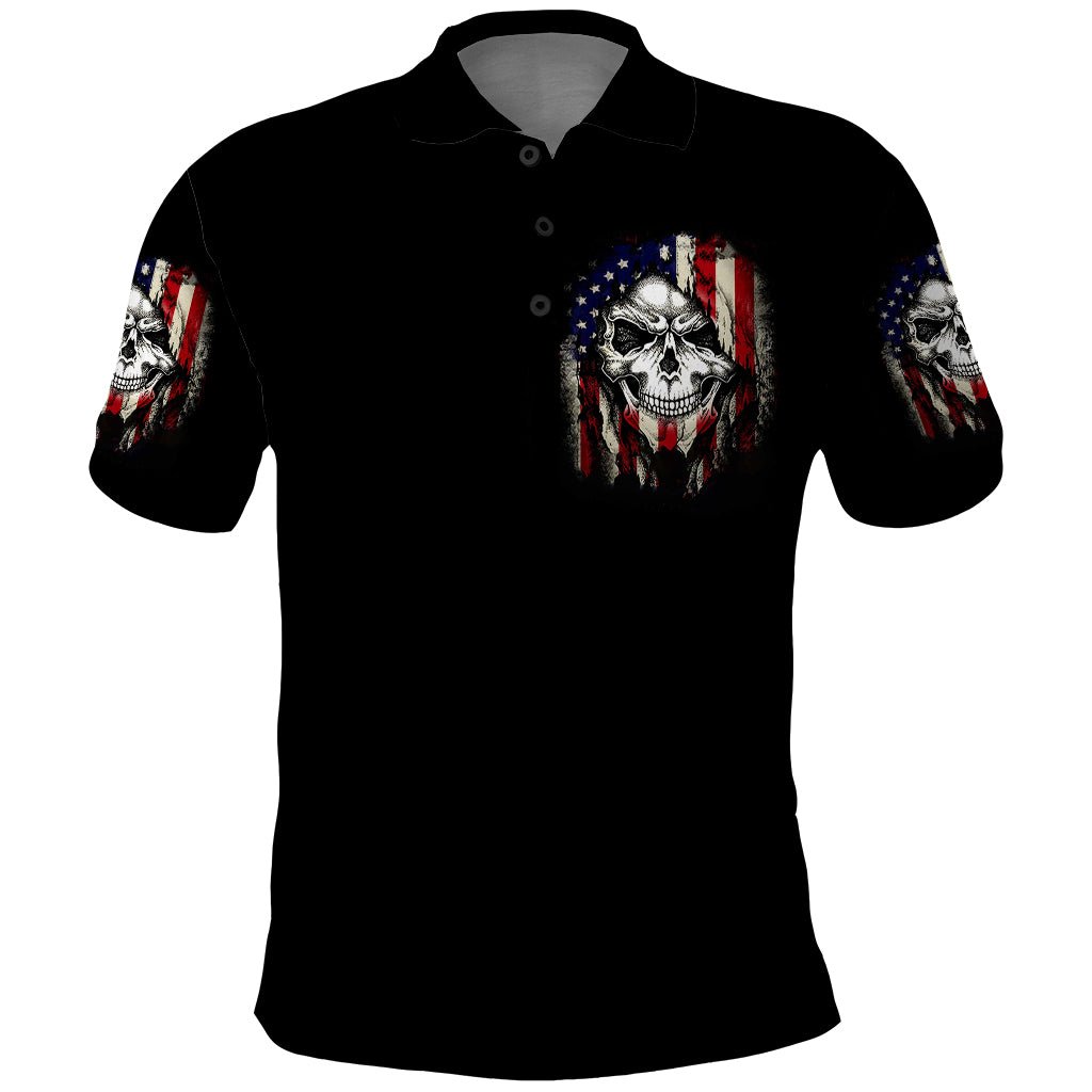 American Skull Polo Shirt Grumpy Old Man Motherfuckers Who Make Me Angry DT01 - The Mazicc - Adult - S - Black