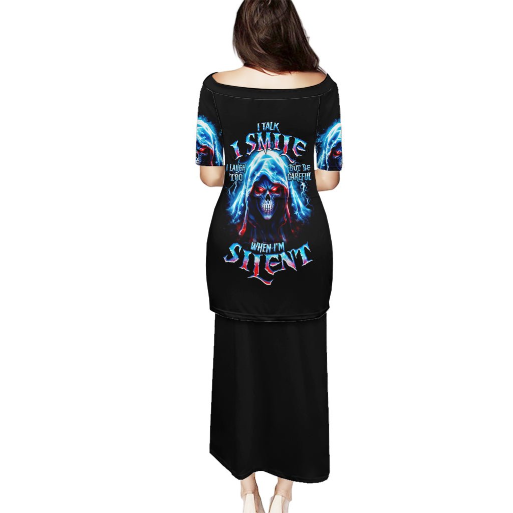 American Skull Puletasi I Talk I Smile But Be Carefull When I Silent DT01 - The Mazicc - Long Dress - S - Black