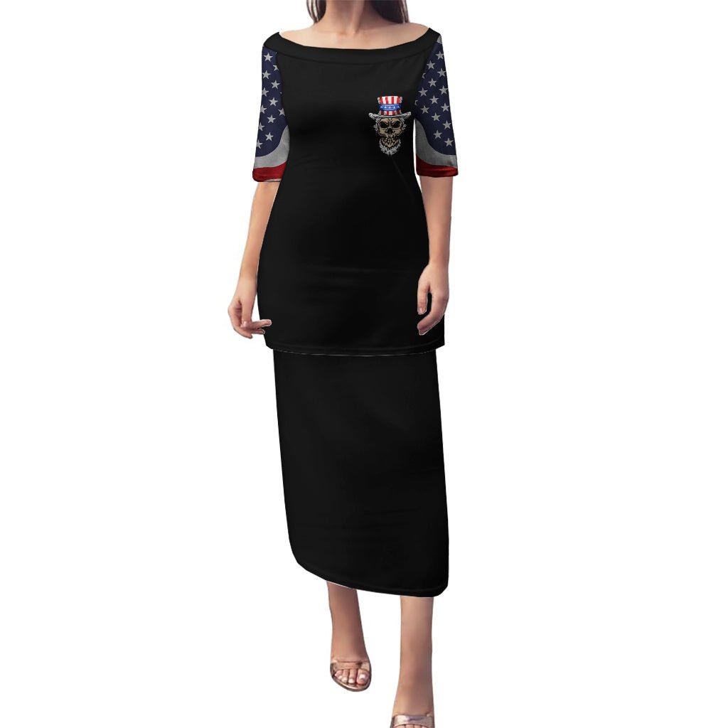 American Skull Puletasi In Gun We Trust DT01 - The Mazicc - Long Dress - S - Black