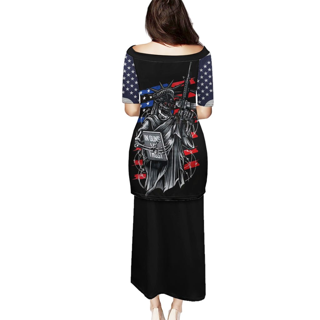 American Skull Puletasi In Gun We Trust DT01 - The Mazicc - Long Dress - S - Black