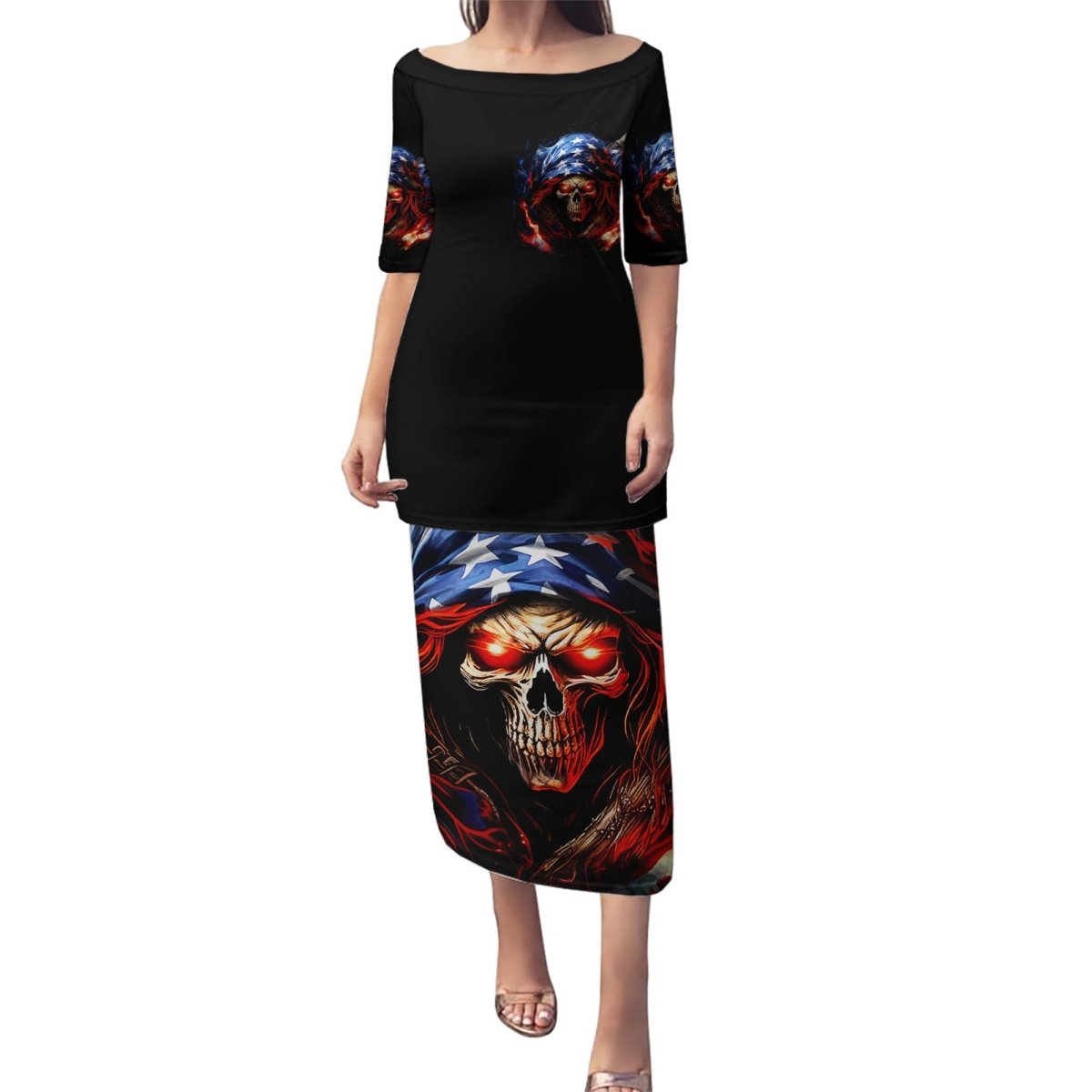 American Skull Puletasi One Day I Gonna Fuck It All DT01 - The Mazicc - Long Dress - S - Black