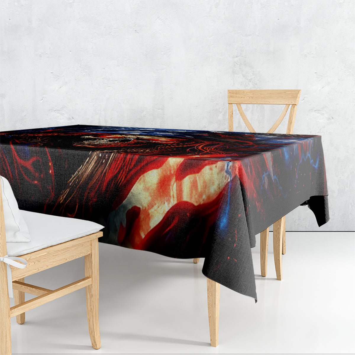 American Skull Tablecloth One Day I Gonna Fuck It All DT01 - The Mazicc - S - 90 x 90 cm - Black