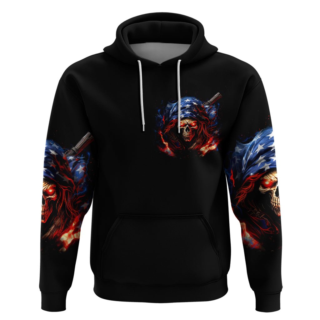 American Skull Zip Hoodie One Day I Gonna Fuck It All DT01 - The Mazicc - Pullover Hoodie - S - Black