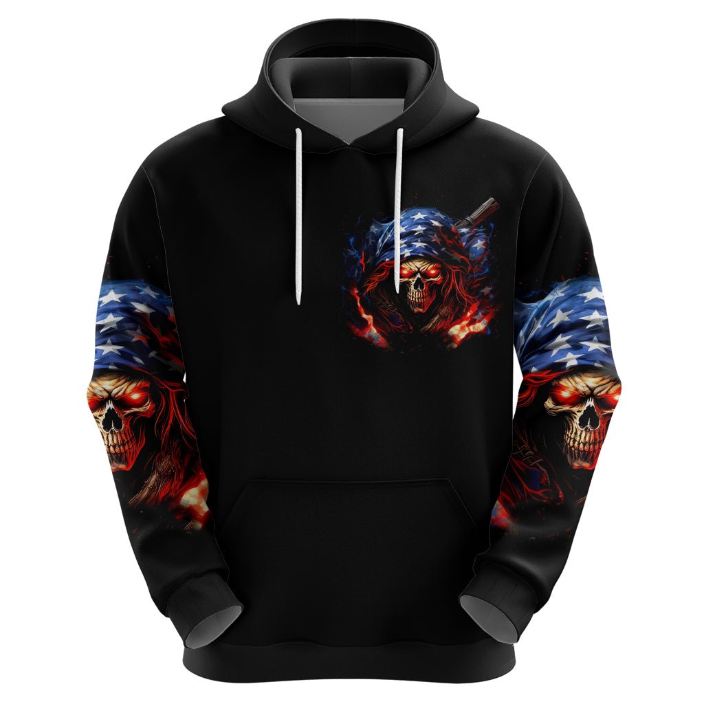 American Skull Zip Hoodie One Day I Gonna Fuck It All DT01 - The Mazicc - Pullover Hoodie - S - Black