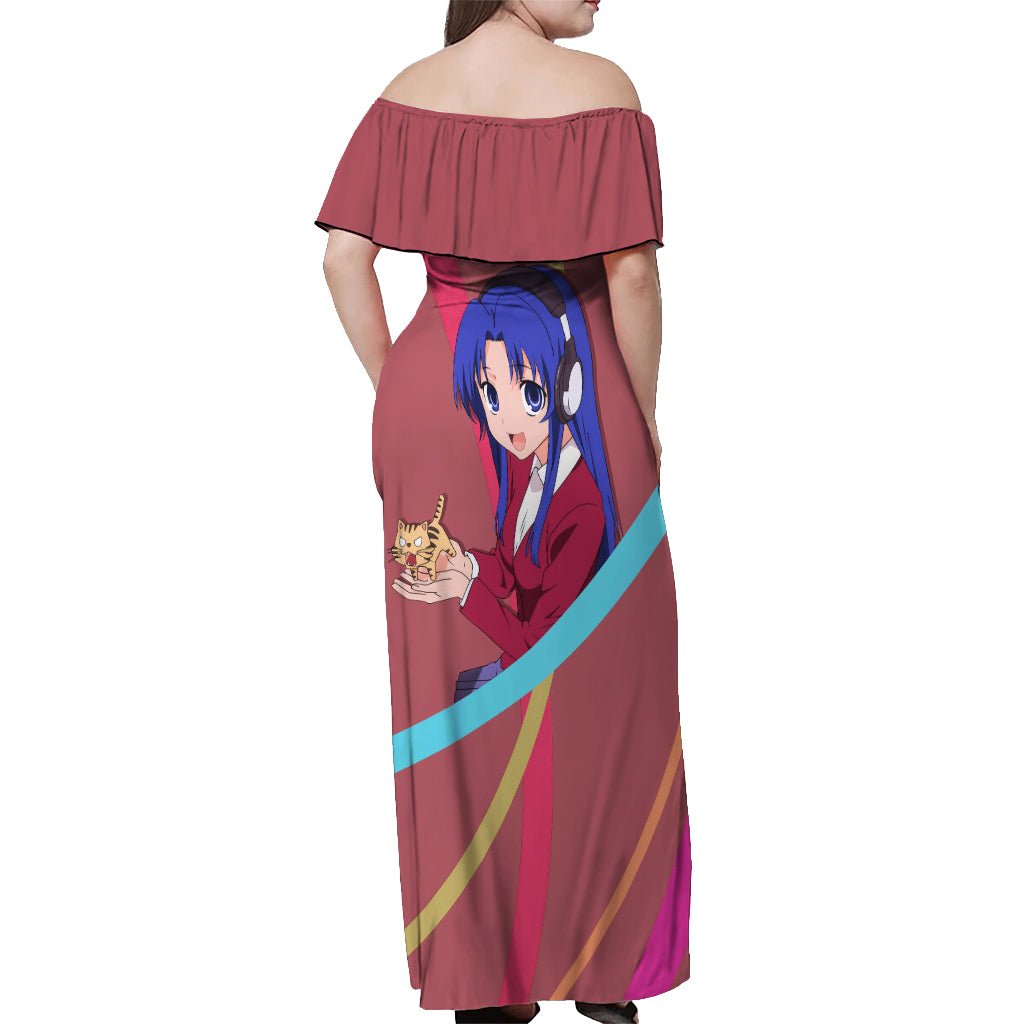 Ami Kawashima Off Shoulder Maxi Dress Toradora TS04 - The Mazicc - Women - S - Multicolor