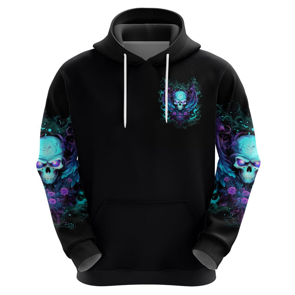 Angel Skull Hoodie I'm Not Anti-Social I'm Just Not User Friendly DT01 - The Mazicc - Zip Hoodie - S - Black