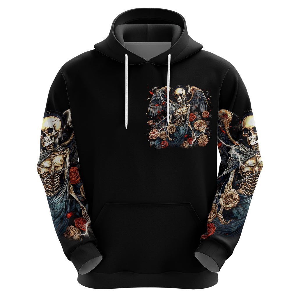 Angel Skull Hoodie Sometimes An Angel Sometimes A Hellraiser DT01 - The Mazicc - Pullover Hoodie - S - Black