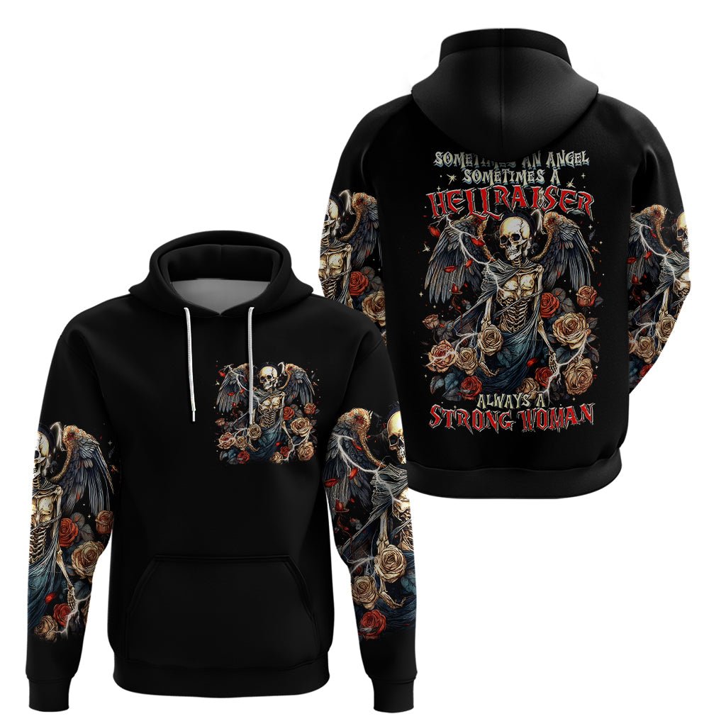 Angel Skull Hoodie Sometimes An Angel Sometimes A Hellraiser DT01 - The Mazicc - Pullover Hoodie - S - Black