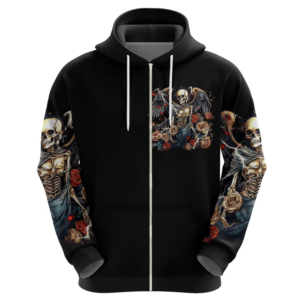 Angel Skull Hoodie Sometimes An Angel Sometimes A Hellraiser DT01 - The Mazicc - Pullover Hoodie - S - Black
