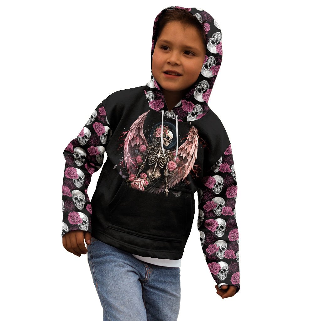 Angel Skull Kid Hoodie She Whispered Back Iam The Storm DT01 - The Mazicc - Hoodie - Toddler 2T - Black