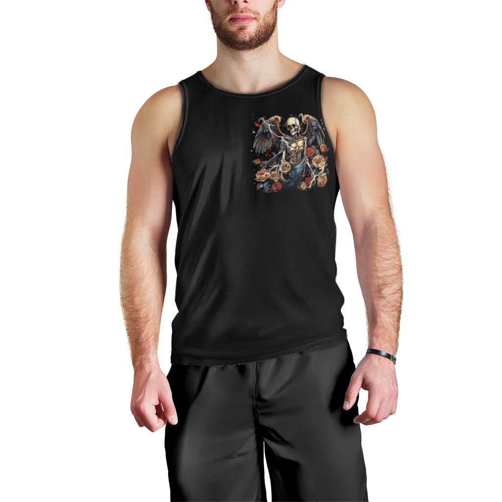 Angel Skull Men Tank Top Sometimes An Angel Sometimes A Hellraiser DT01 - The Mazicc - XS - Black -