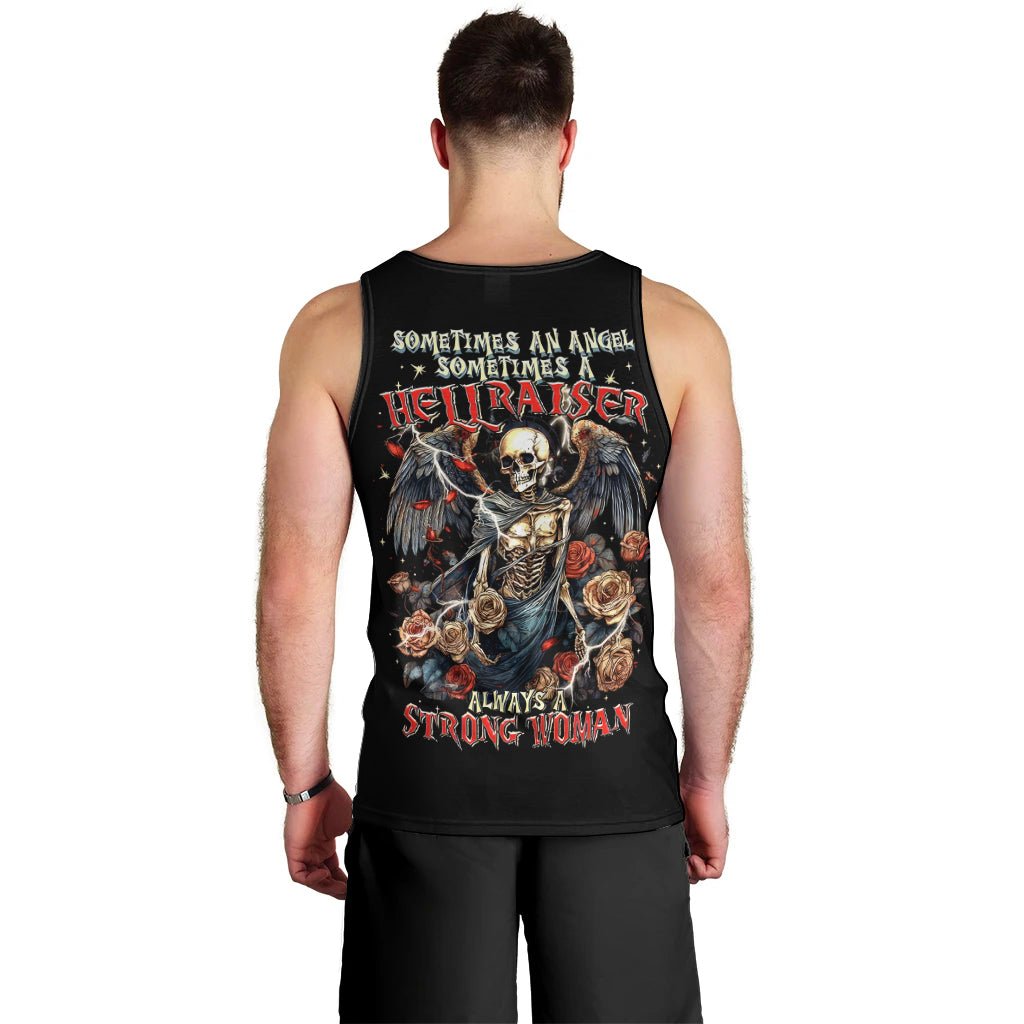 Angel Skull Men Tank Top Sometimes An Angel Sometimes A Hellraiser DT01 - The Mazicc - XS - Black -